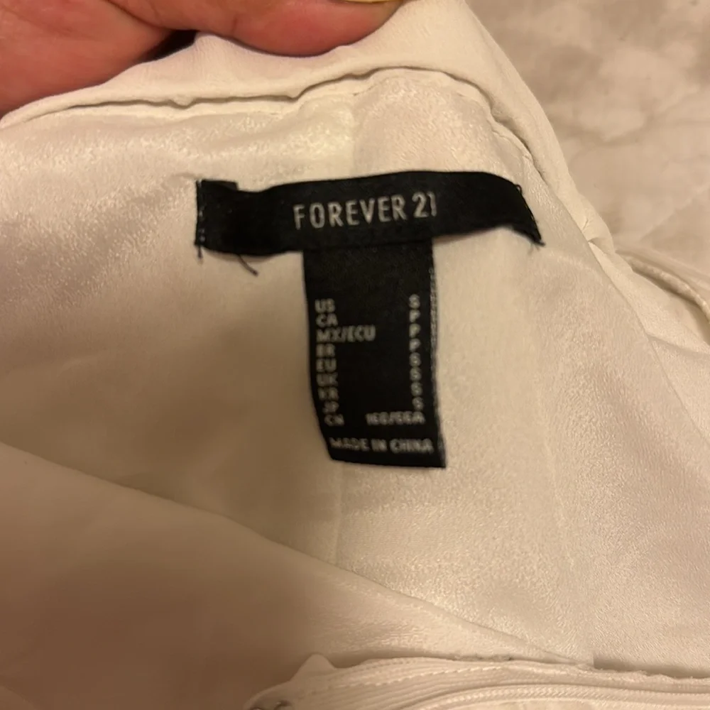 White Rouched Mini Skirt - Picture 5 of 5